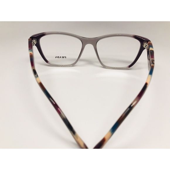 New Prada VPR 04T VYN-1O1 Gray & Burgundy w/Multi Colored Temples 52mm w/Case - Picture 8 of 9